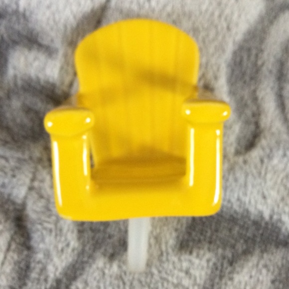 Nora Fleming Chillin Chair Yellow Beach Adirondack Retired A200 Mini - Picture 3 of 6